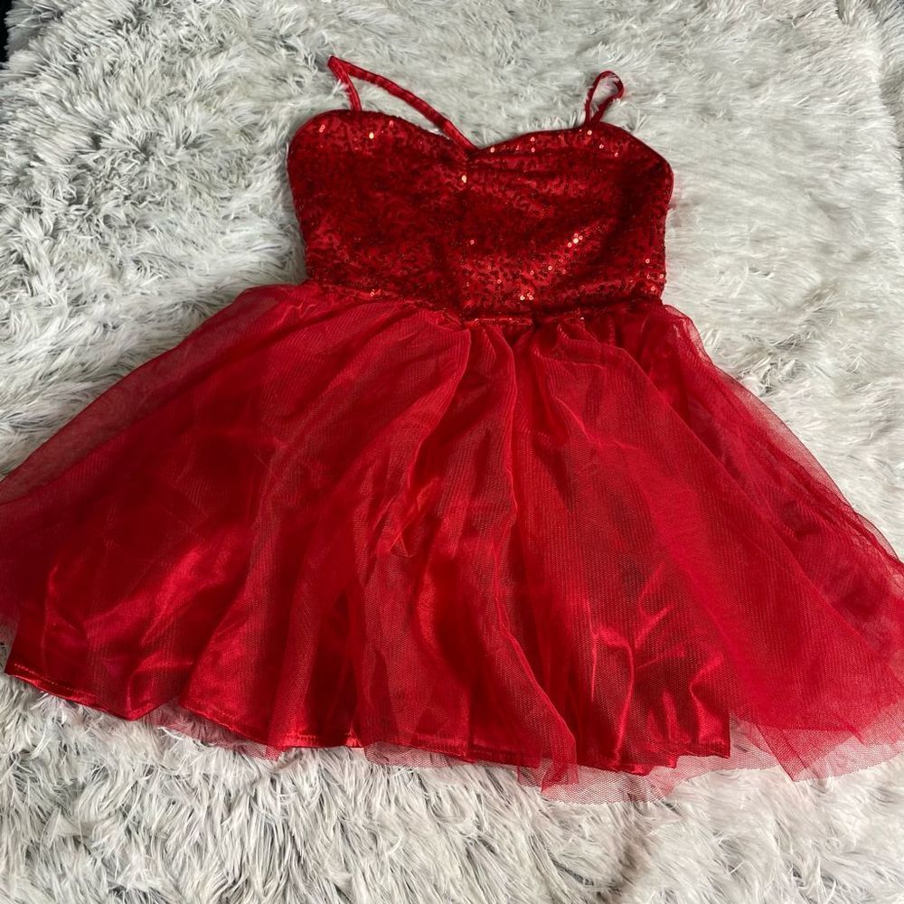 Valera Red Sequin/Tulle Dance Outfit